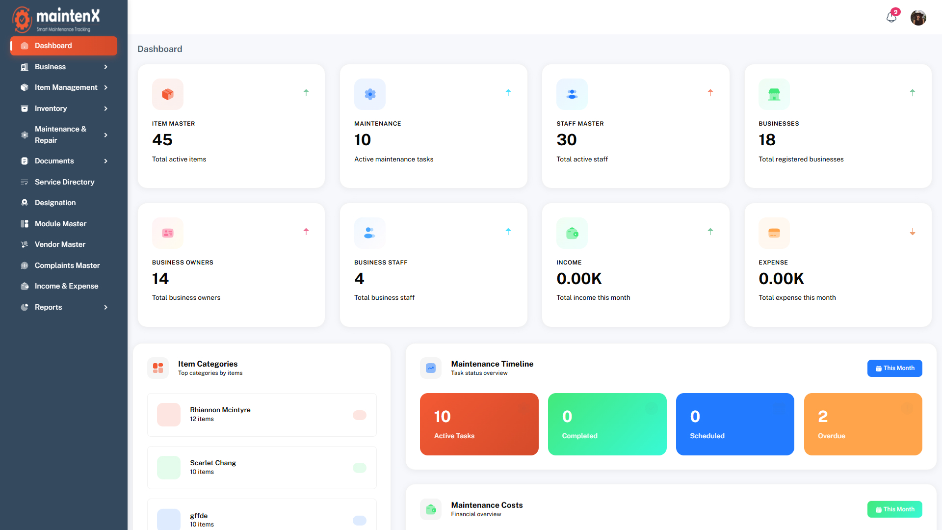 MaintenX Maintenance Management Platform
