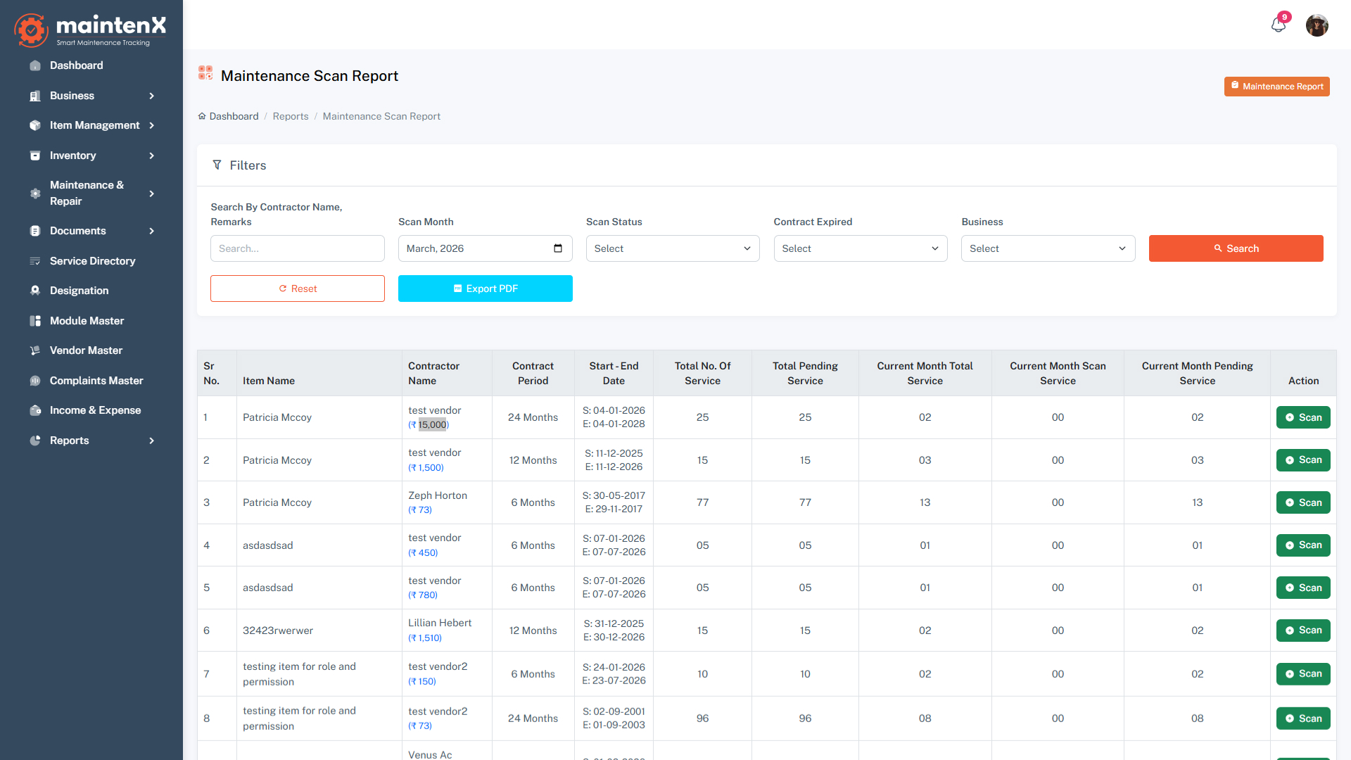 MaintenX Maintenance Management Platform